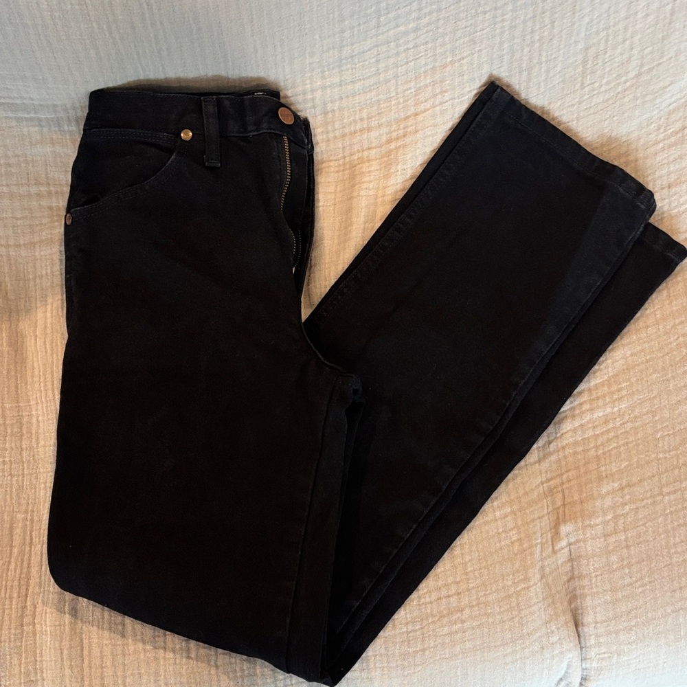 Wrangler Black Straight-Leg Jeans